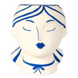 Santorini Girl Vase White 12cm 