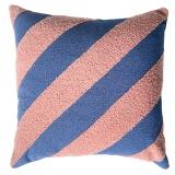 Pop Stripe Cushion with Inner Pink & Blu