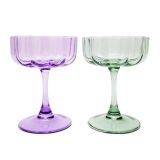 Willa Cocktail Glass purple & Green 13cm