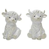 Highland Cow Standing Decoration White 1