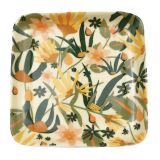 Cassia Floral Dish Yellow  Colourful 9.