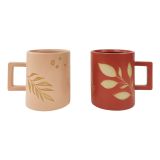 Sale Shae Foliage Mug Pink Terracotta 1