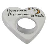 I love you Heart Tealight Holder White 9