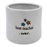 Best Teacher Ever Vessel White 7cm 