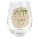 Thank You Wine Glass Green 12cm 