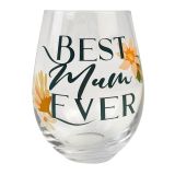 Cassia Floral Best Mum Ever Wine Glass 1