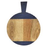 Ripple Mango Wood Board Natural  Blue 4