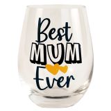 Best Ever Mum Glass Navy 12cm 