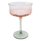 Tulip Cocktail Glass Pink & Green 15cm S