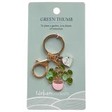 Green Thumb Keyring Green & Pink 12cm 