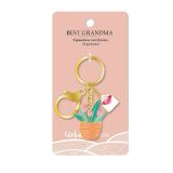 Best Grandma Keyring Green & Pink 12cm 