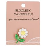 Daisy Flower Memento Pin White 2cm 