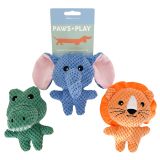 Squeaker Animal Dog Toy Blue, Green, Ora