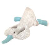 Laying Duck in Boots Ornament Blue 9cm 