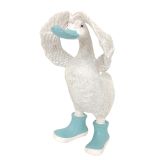 Hiding Duck in Boots Ornament Blue 22cm 