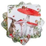 Enchanted Garden Cork & MDF Coasters Red