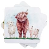 Highland & Friends Cork & MDF Coasters B