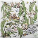 May Gibbs Gumnut Baby Napkins Green 33x3