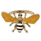 Bee Napkin Ring Black and Yellow 