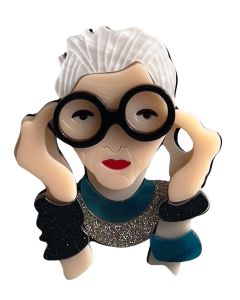 Iris Apfel Brooch White 