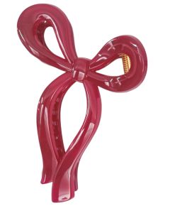 Bow Claw Clip Red 16cm 