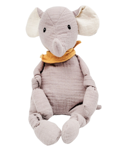 Sale Muslin Elephant Soft Toy Lilac 30cm