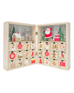 Reindeer & Santa Advent Calendar Red & G