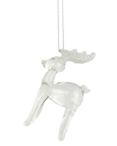 Elegant Glass Reindeer Hanging Decoratio