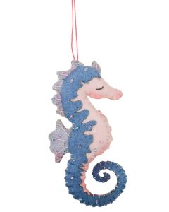 Seahorse Fabric Hanging Decoration Blue 