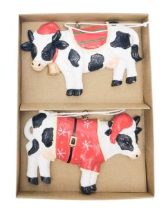 Jersey Cow Hanging Decorations Red & whi