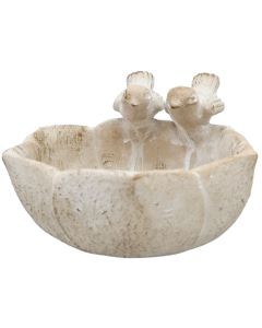 Fable Bird Bath Bisque 19cm 