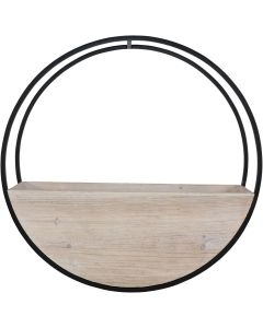Circle Wall Planter White Wash Lg 6