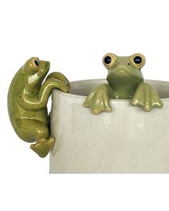 Frog Pot Hanger Green 8cm