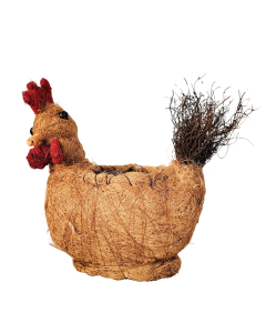 HUSK Rooster Planter Brown 26cm 