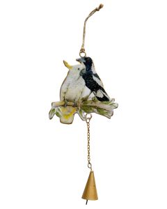 Popcorn Blue Magpie & Cocky Hanging Bell