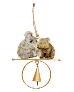 Popcorn Blue Koala & Wombat Hanging Bell