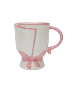 Bow Mug Pink 11cm 