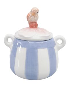 Perdy Parrot Cannister Blue 13cm 