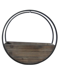 Circle Wall Planter Brown Sm 40cm 