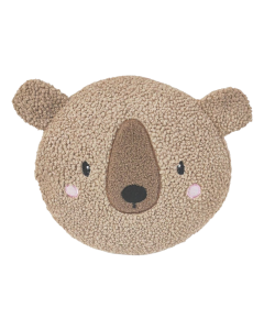 Bear Boucle Cushion Brown 34cm 