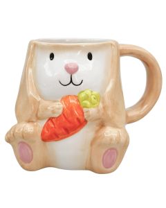 Rabbit Mug Brown 11cm 