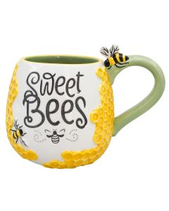 Sweet Bees Mug Yellow 11cm 