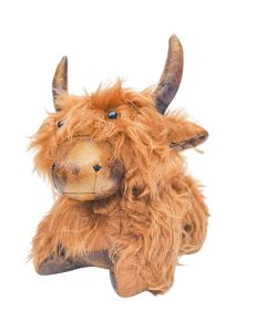 Highland Cow Door Stopper Brown 25cm 