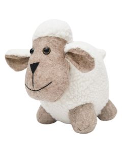 Sheep Door Stopper White & Bisque 21cm 