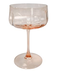 Tillie Coupe Glass Peach 16cm 