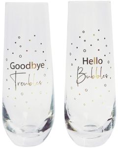 Sale Hello Bubbles Champagne Glass Gold 