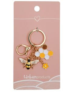 Bee Keyring Yellow 12cm 
