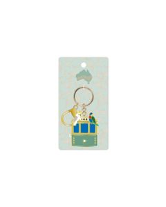 Iconic Tram Keyring Green 12cm 