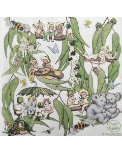 May Gibbs Gumnut Baby Napkins Green 33x3