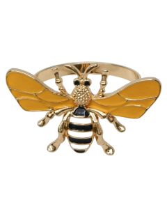 Bee Napkin Ring Black and Yellow 